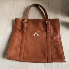 キタムラ　ブラウンレザー トートバッグ