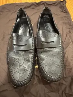 GUCCI GG柄 レザー ローファー ブラック（9.5）のサムネイル