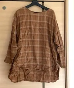 ドラッグストアーズ チェック柄チュニックプルオーバー