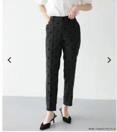 Fit more フロッキードットパンツ　Mサイズ