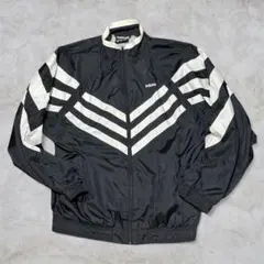 激レア 90s アディダス コットン ジャケット パンツ上下 ガイコツ ジャージ 中古・古着通販】adidas (アディダス) ガイコツジャージ ブラック