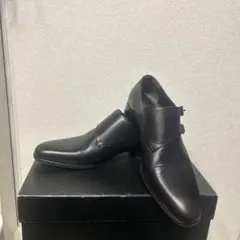 INTERESSA 黒 レザー ダブルモンクシューズのサムネイル