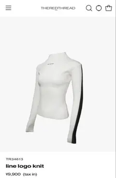 THEREDTHREAD line logo knit Whiteのサムネイル