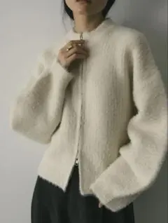 STYLEMIXER フロントジップニットカーディガン