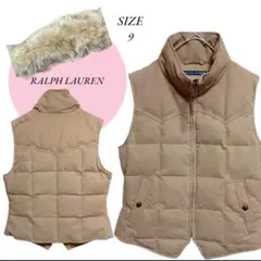 限定様【ラルフローレン】綿100%♡ダウンキルティングベスト【9号】ジップアップ