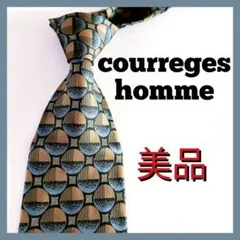美品　グレージュ　グレージュオム　ネクタイ　シルク　イタリア　ブルー　ベージュのサムネイル