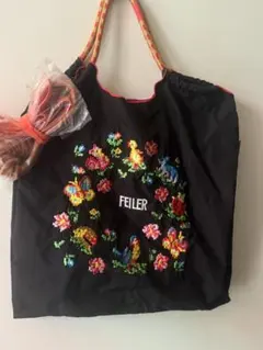 FEILERフェイラーボールアンドチェーンコラボエコバッグダック柄 刺繍