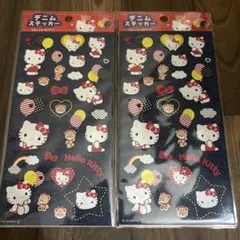 ハローキティ デニムステッカー 2枚セット