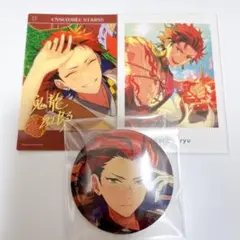 あんスタ 鬼龍紅郎 ぱしゃっつ 珍蔵 缶バッジ サイン