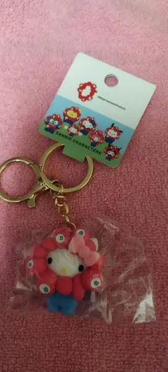 ミャクミャクなりきりハローキティ リボン付きキーホルダー