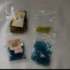 ●1-11 アクリルビーズ　ダイヤカット　オリーブ　ブルー ハンドメイド材料