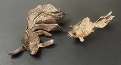 ロイヤルセランゴール ピューター 金魚 箸置き 2個セット シルバー