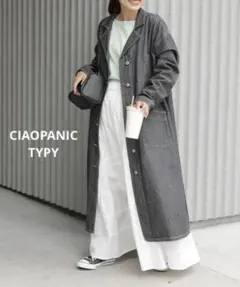 CIAOPANIC TYPY【TYPYDENIM】コートワンピース◆ブラック◆F