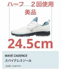 美品⭐︎ミズノ　ゴルフシューズ　24.5cm ！のサムネイル