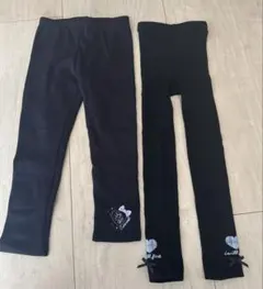 キッズ用 裏起毛レギンス(130)ニットレギンス(120)2枚set