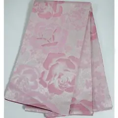 【希少価値品】甲州緞子御夜具地　正絹・絹100%　花柄模様（27m巻き） 希少価値品】甲州緞子御夜具地 正絹・絹100% 花柄模様（27m巻き