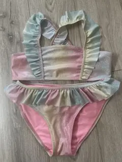 H&M ラメ入りフリルビキニ 134/140