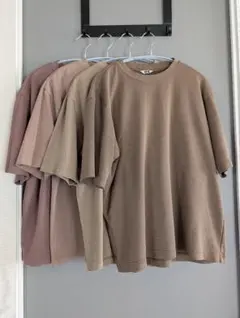 ユニクロU エアリズムコットンオーバーサイズTシャツ 4点セット Lサイズ
