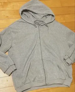 SHEIN グレー フルジップパーカー