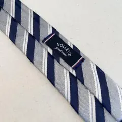 【未使用ほぼ新品に近い◆ブルー】ノーリーズ レジメンタル ネクタイ◆ストライプ◆