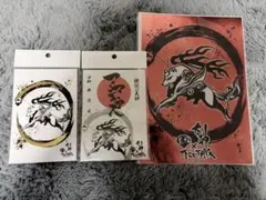 大神 アマテラス 墨絵金箔ポストカード 御朱印風カード セット 新品未
