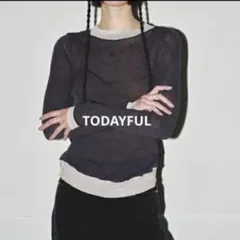 新品タグ付TODAYFUL ハイゲージレイヤードロングTシャツ ライト