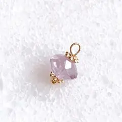 1点作品☆ 大粒ペアシェイプ型ラベンダークォーツ14kgfネックレス