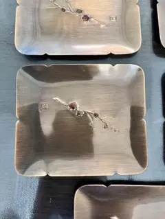 銅 梅柄 小皿 5枚セット