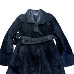 美品23区 アンゴラ混 ロングコート Aライン 黒 36 冠婚葬祭 卒業式 通勤のサムネイル