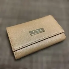 FURLA フルラ　ピンクベージュ系　キーケース　中古