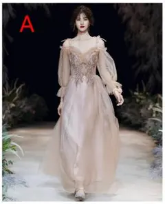 人気 パーティードレス キャバ レース シンプル オフショルダー 花嫁