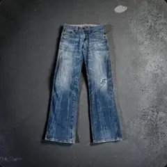 EDWIN 503 ブーツカットデニム 28 フレア Y2K ヒゲ加工