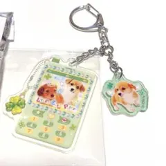平成メモリーくじ 2連アクリルキーホルダー Little Cute Puppy