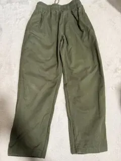 【GU】オリーブグリーン ワークパンツ ゴムウエスト