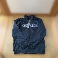 adidas ブラック ウィンドブレーカー