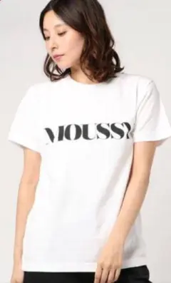 MOUSSY ロゴプリント 半袖Tシャツ