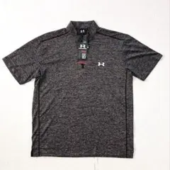 L 新品　アンダーアーマー　メンズ　グレー 半袖ポロシャツ メンズ ゴルフウェア