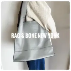 Rag&Bone革ショルダートートバック グレー　内ポケット付きのサムネイル
