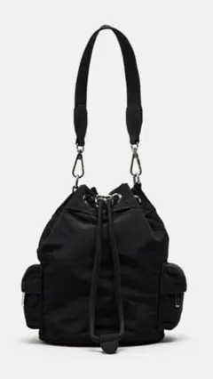 (新品タグ付き)ZARA テクニカルファブリックミニバケットバッグ