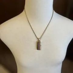 ゴールドパープル 長方形 ペンダントネックレス