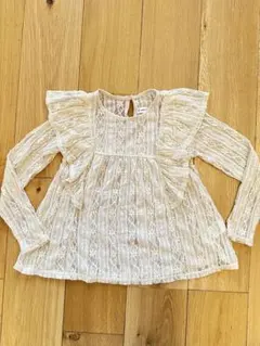 BeBe レースフリル長袖シャツ 130