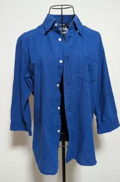 UNION STATION FRENCH LINEN 麻混 七分袖シャツ Mのサムネイル