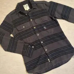 DIESEL ストライプ厚手コットンネルネルシャツ サイズS 日本サイズML