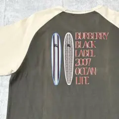 BURBERRY BLACK LABEL ラグラン 半袖 Tシャツ バーバリー