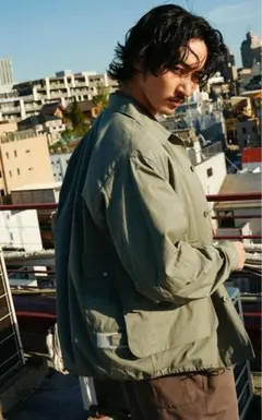 90s old GAP technical work shirt L