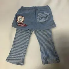 スカート付　デニム風パンツ　95