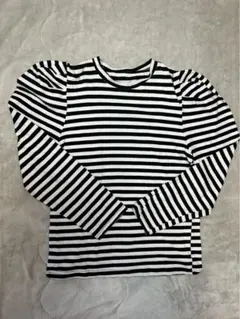 ナルシス 白黒ストライプ 長袖Tシャツ