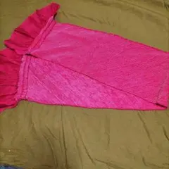 ピンク フリル付き 帯揚げ