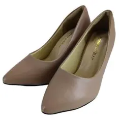 SG1855-2■新品 パンプス ハイヒール スムース 24.5cm グレージュ