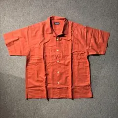 OLD UNIQLO 90s 麻 ボックスカット 開襟シャツ 半袖 XL